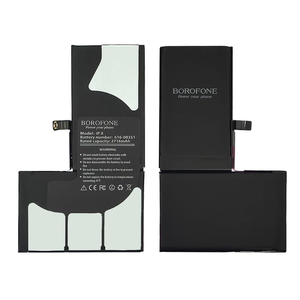 Акумулятор Apple iPhone X, 616-00346, 616-00351, Borofone | 3-12 міс. гарантії | АКБ, батарея, аккумулятор