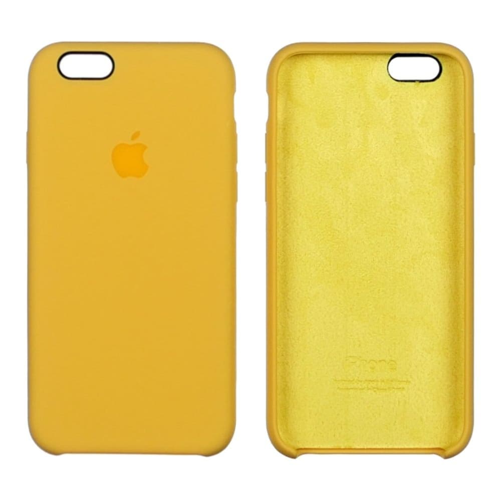 Чехол Apple iPhone 6, iPhone 6S, силиконовый, Silicone, жовтий