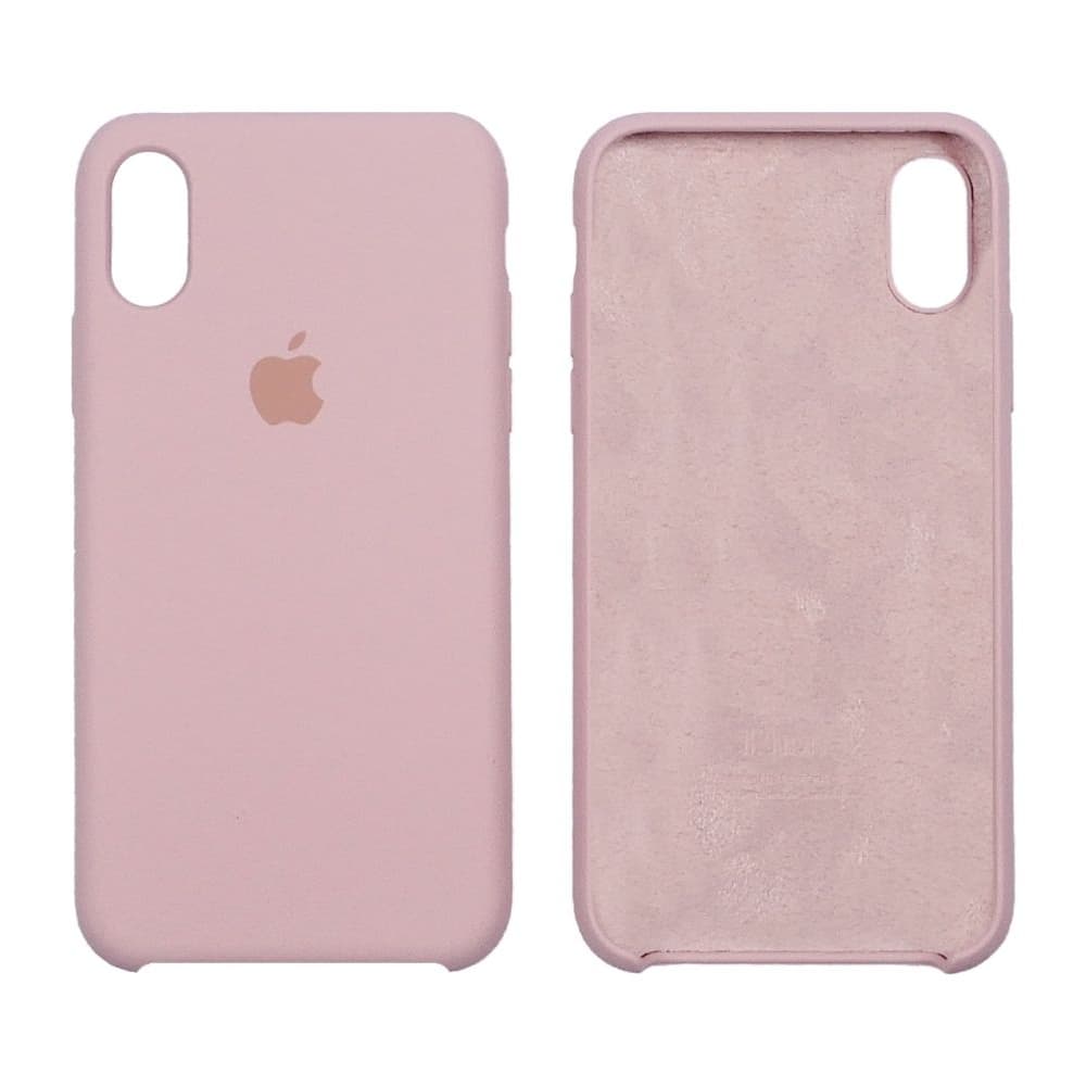 Чехол Apple iPhone X, iPhone XS, силиконовый, Silicone, рожевий