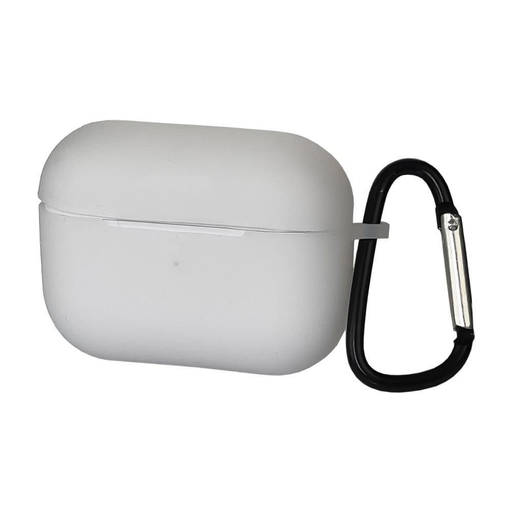 Чехол силиконовый с карабином Apple AirPods Pro, прозорий