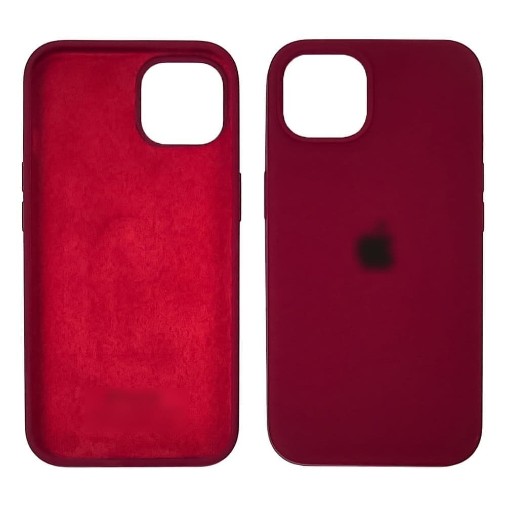 Чехол Apple iPhone 13, силиконовый, Full Silicone, бордовый