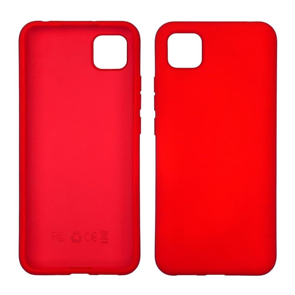 Чехол Xiaomi Poco C3, Redmi 9C, Redmi 10A, силиконовый, Full Nano Silicone, красный, без отверстия для сканера отпечатка пальца