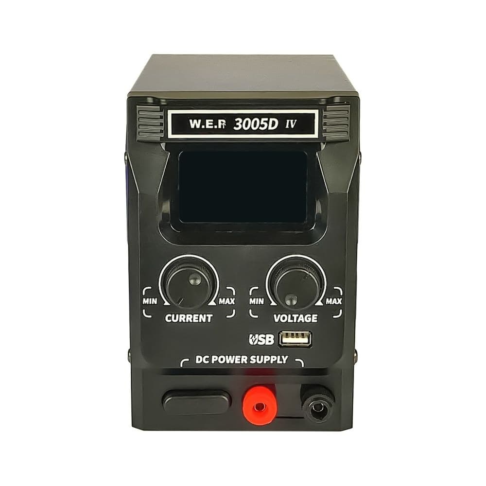 Блок питания WEP 3005D-IV, 30V, 5A, импульсный, с цифровой индикацией (V/A/W), USB fast charge