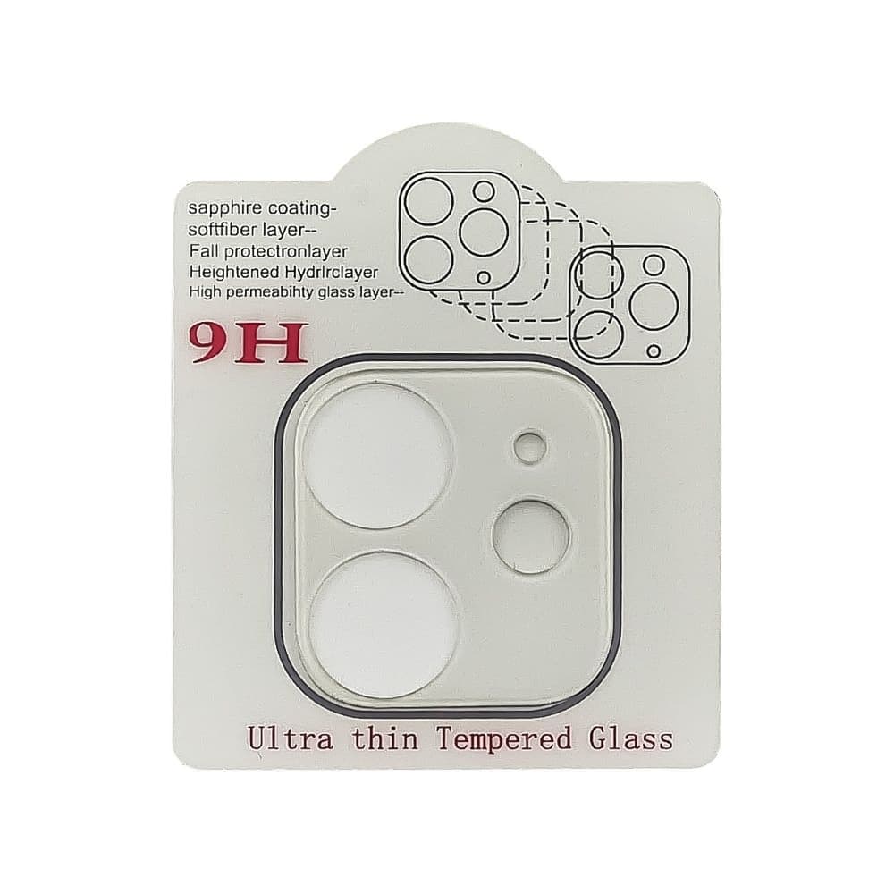 Захисне скло Apple iPhone 12, на камеру, iNobi, Full Glue, клей на усій поверхні, біле, 2.5D, сумісне з чохлом | Закаленное защитное стекло