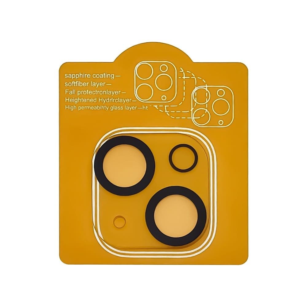 Захисне скло Apple iPhone 13 Mini, iPhone 13, на камеру, iNobi, Full Glue, клей на усій поверхні, чорне, 2.5D, сумісне з чохлом | Закаленное защитное стекло