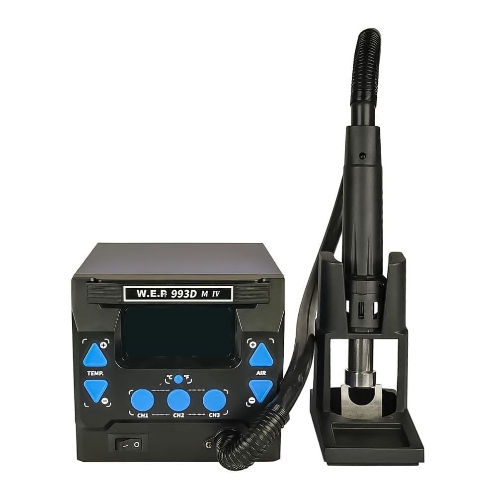 Паяльная станция WEP 993DM-IV, фен, цифровая индикация, 3 режима памяти, 1000W, t 100-500 C | гарантия 6 мес.