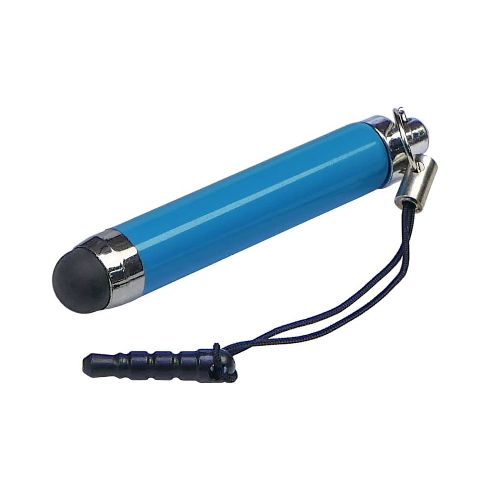 Стилус-брелок емкостный, выдвижной, голубой