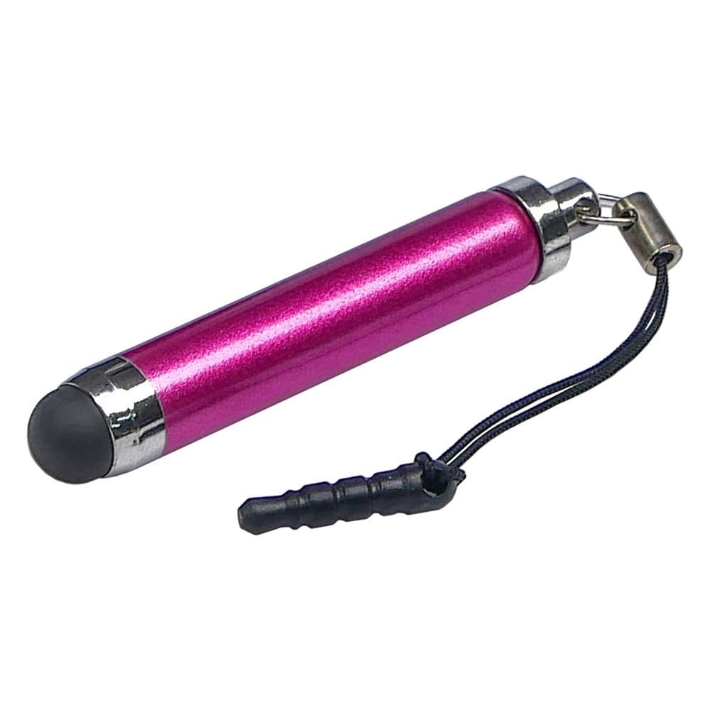 Стилус-брелок емкостный, выдвижной, пурпурный