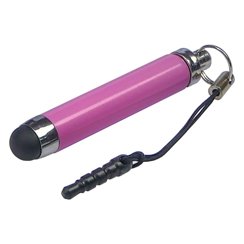 Стилус-брелок емкостный, выдвижной, розовый