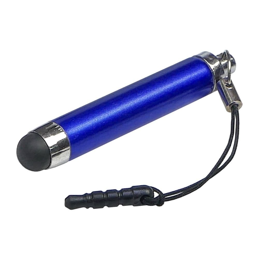 Стилус-брелок емкостный, выдвижной, синій