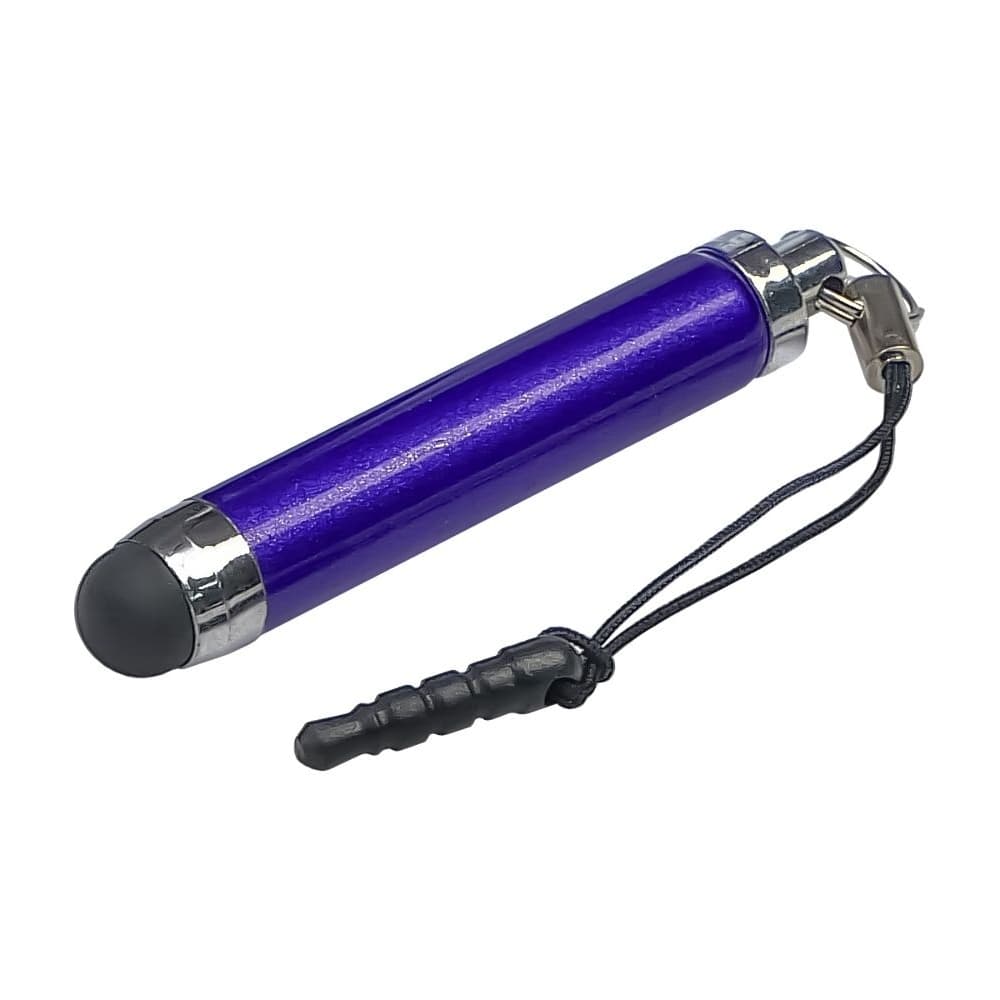 Стилус-брелок емкостный, выдвижной, фиолетовый