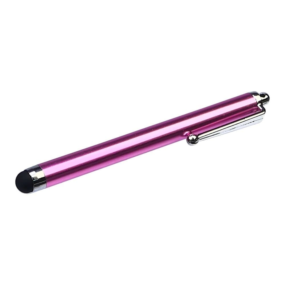 Стилус емкостный, c отверстием для крепления, розовый