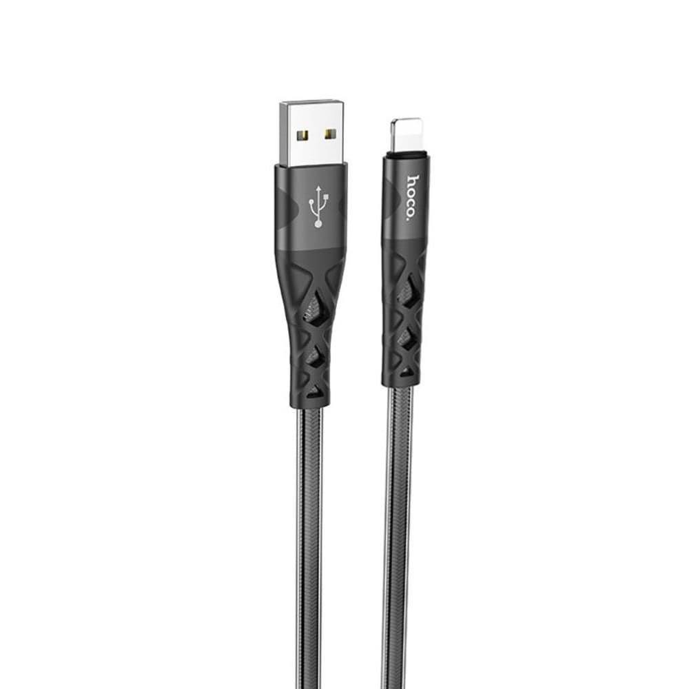 USB-кабель Hoco U105, Lightning, 2.4 А, 120 см, чорний