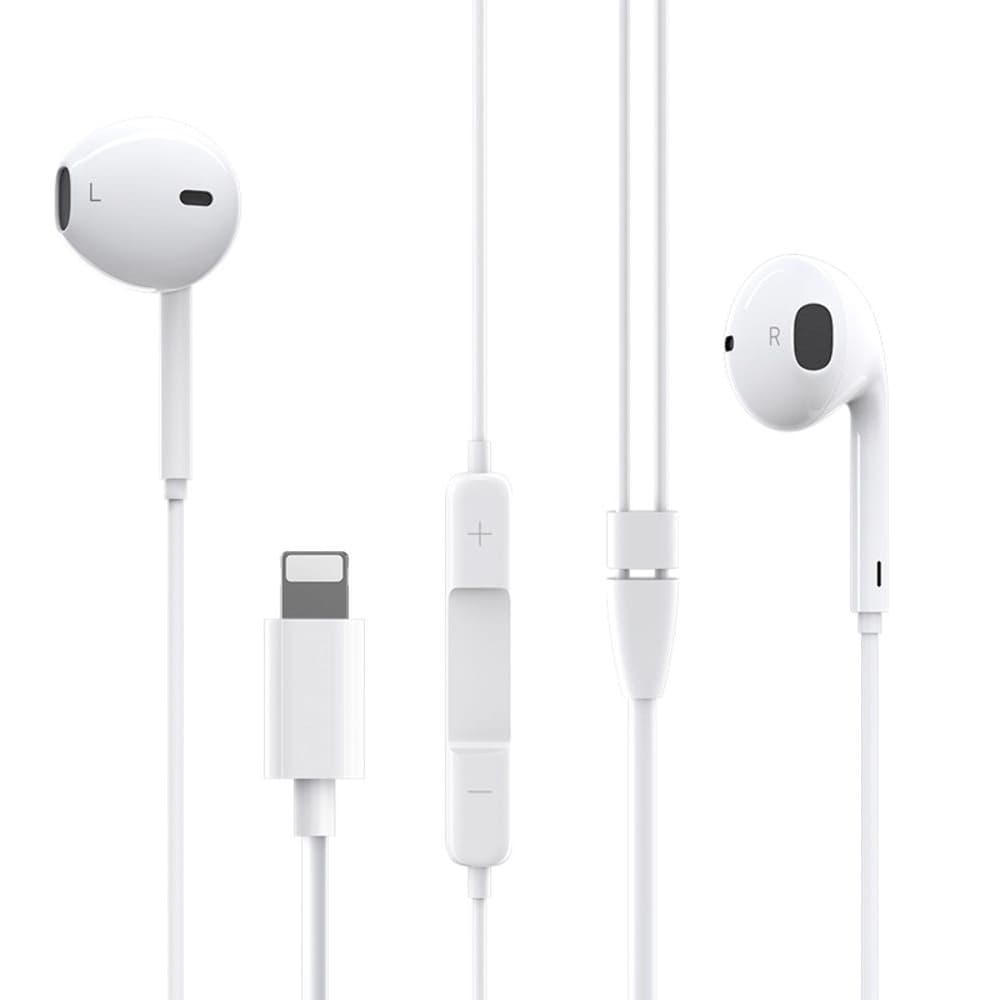 Наушники Borofone BM32 Plus, Lightning, белые