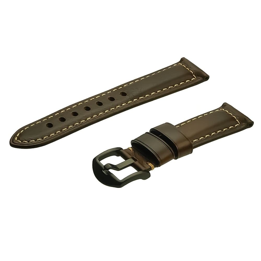 Ремешок кожаный универсальный, 24 мм, коричневый