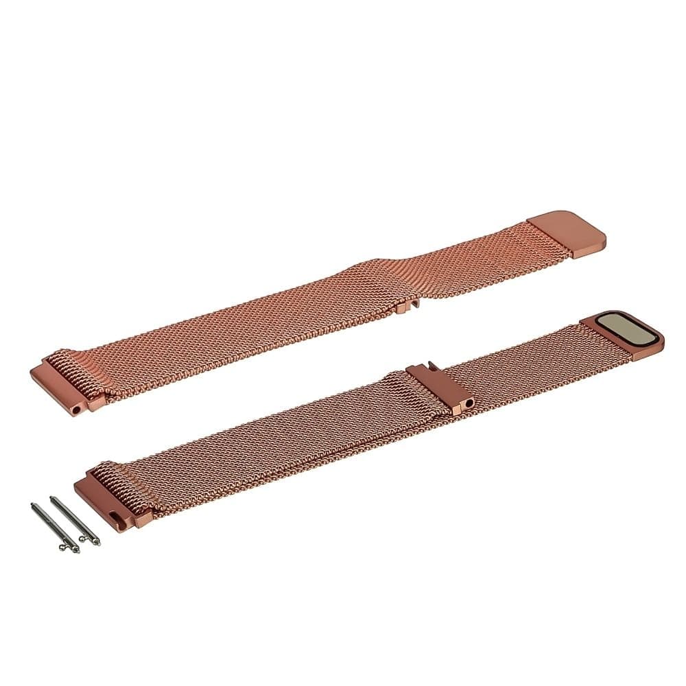 Ремешок Миланская петля для Xiaomi Amazfit 20 мм красно-розовый