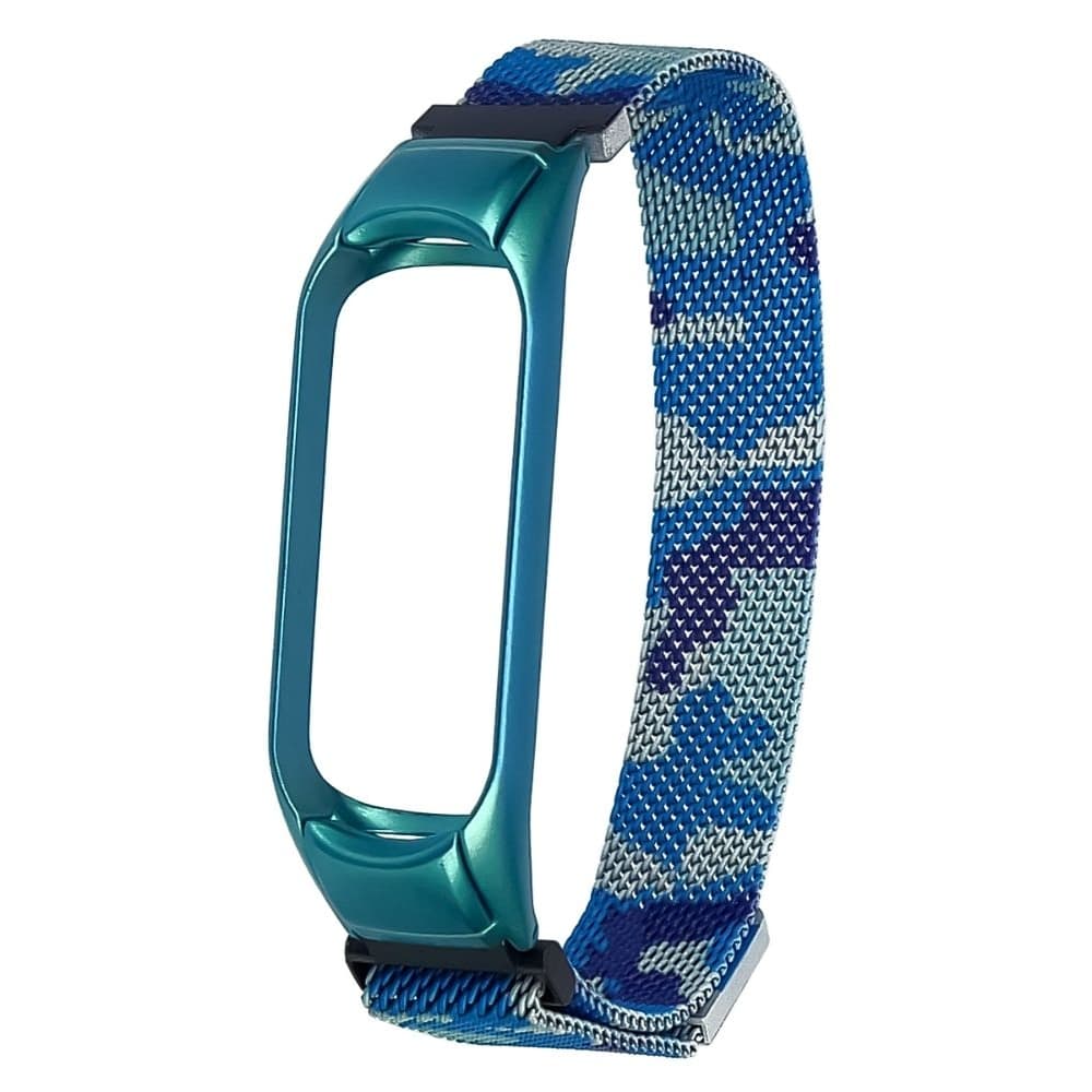Ремешок Миланская петля для Xiaomi Mi Band 3, Mi Band 4, синій, камуфляжный