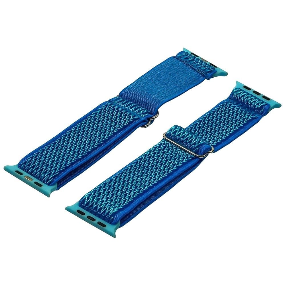 Ремешок нейлоновый для Apple Watch 42/ 44 мм, блакитний, один розмір