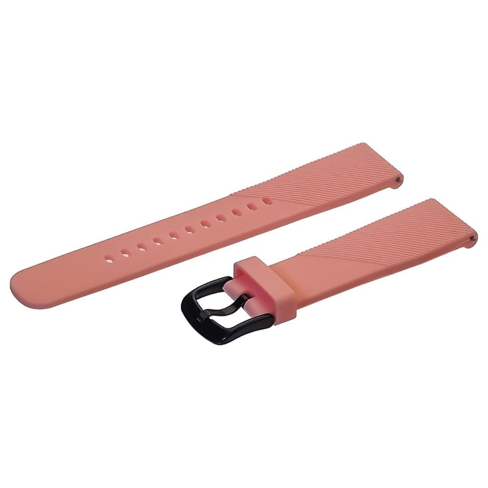 Ремешок силиконовый Semi-twill универсальный 20 мм, пудровый