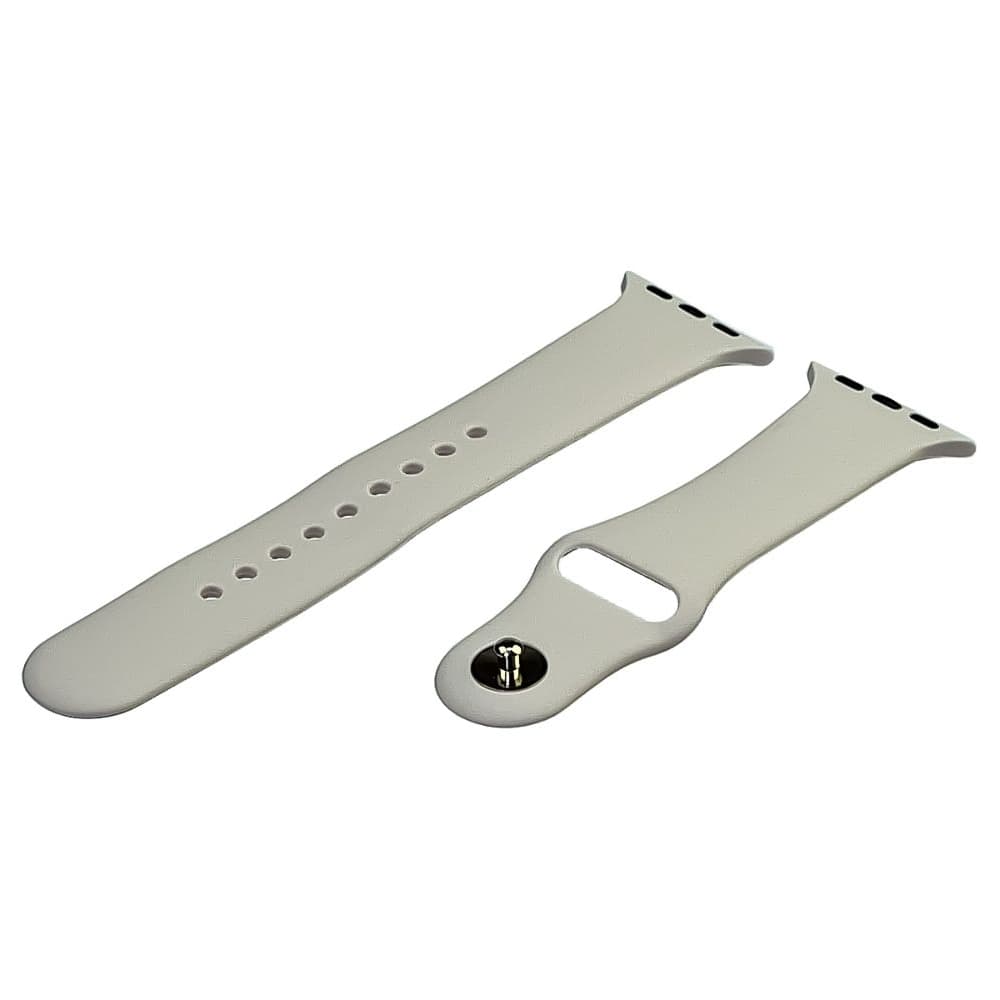 Ремінець силіконовий для Apple Watch Sport Band, 42 мм, 44 мм, 45 мм, розмір L, сірий | ремешок силиконовый