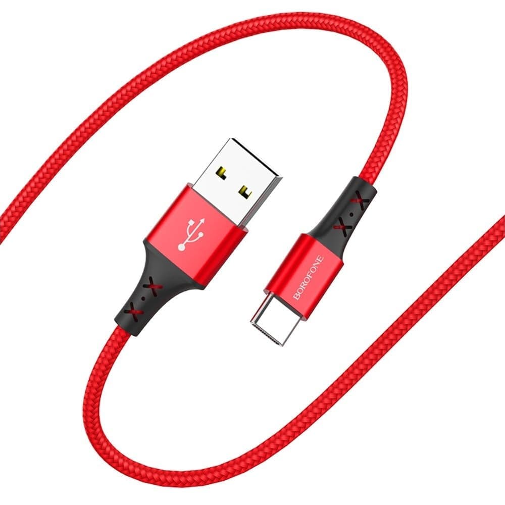 USB-кабель Borofone BX20, Type-C, 3.0 А, 100 см, красный