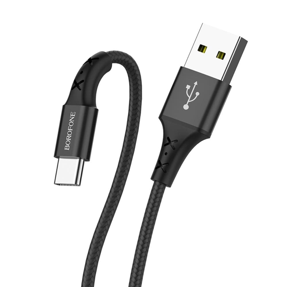 USB-кабель Borofone BX20, Type-C, 2.4 А, 100 см, чорний