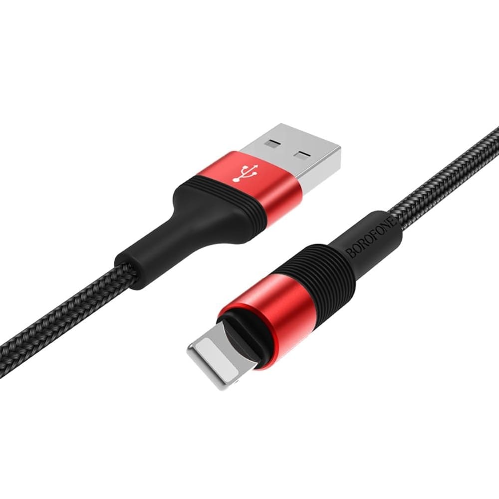 USB-кабель Borofone BX21, Lightning, 2.4 А, 100 см, красный