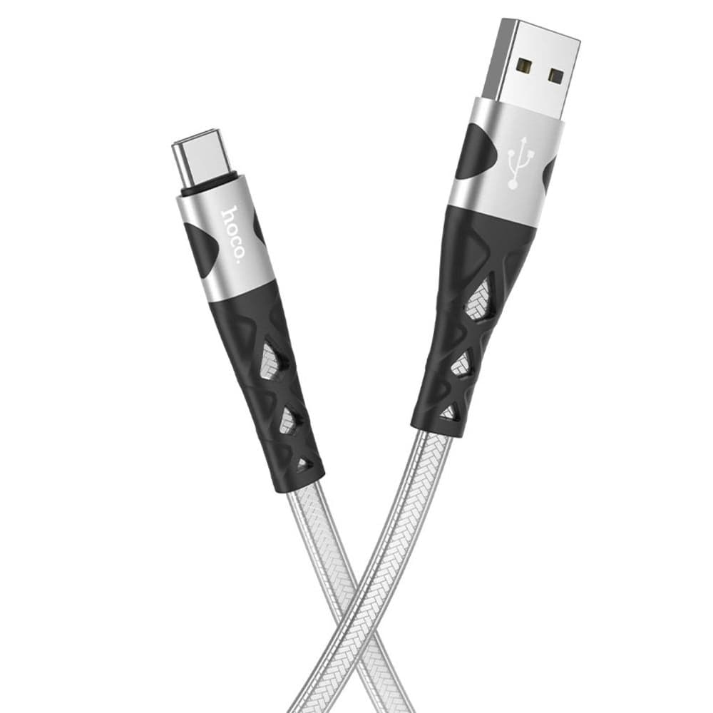 USB-кабель Hoco U105, Type-C, 3.0 А, 120 см, серебристый