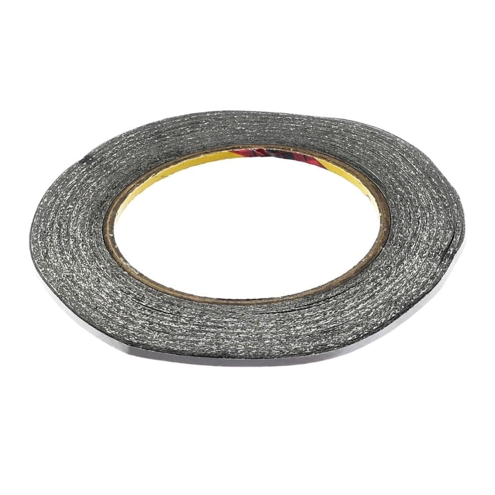 Скотч двусторонний 3M, чорний, для приклеивания аккумуляторов, дисплеев, тачскринов, 3 x 0.25 мм, рулон 25 м