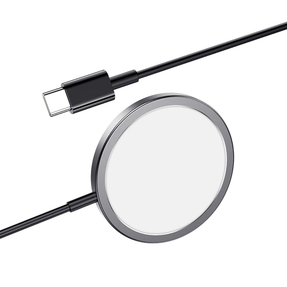 Бездротовий зарядний пристрій Borofone BQ9 Pro, 15 Вт, серое | беспроводное зарядное устройство