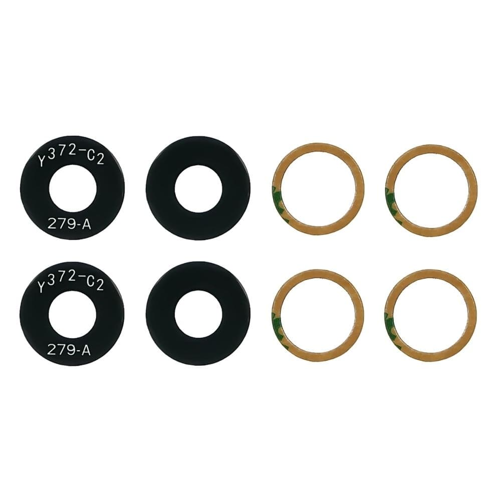 Стекло камеры Samsung SM-A035 Galaxy A03, черное, комплект 2 шт., Original (PRC)