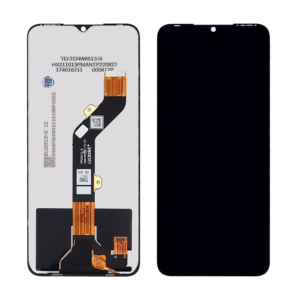 Дисплей Infinix Smart 6, X6511, X6511B, X6511E, чорний | з тачскріном | Original (PRC) | дисплейный модуль, экран