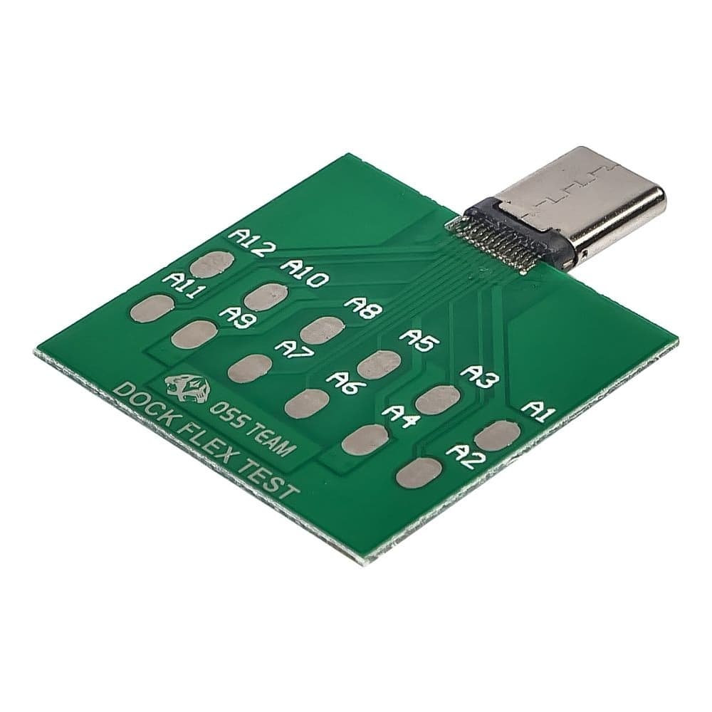 Тестовая плата Aida DFT-Type C, для проверки контактов разъема Type C на короткое замыкание