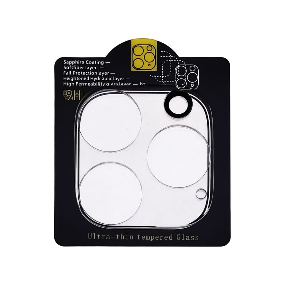 Захисне скло Apple iPhone 14 Pro, iPhone 14 Pro Max, на камеру, iNobi, Full Glue, клей на усій поверхні, 2.5D, прозоре | Закаленное защитное стекло