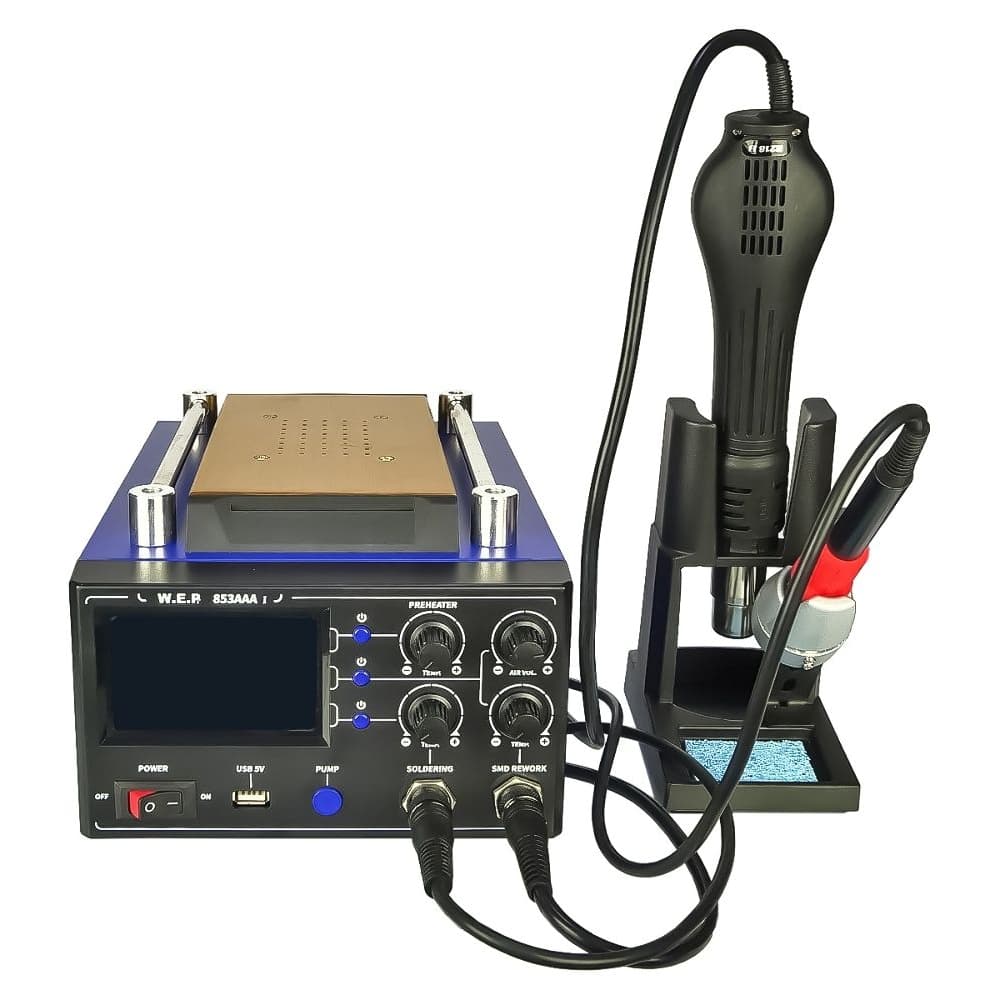 Паяльна станція WEP 853AAA-I, із вбудованим вакуумним сепаратором 9