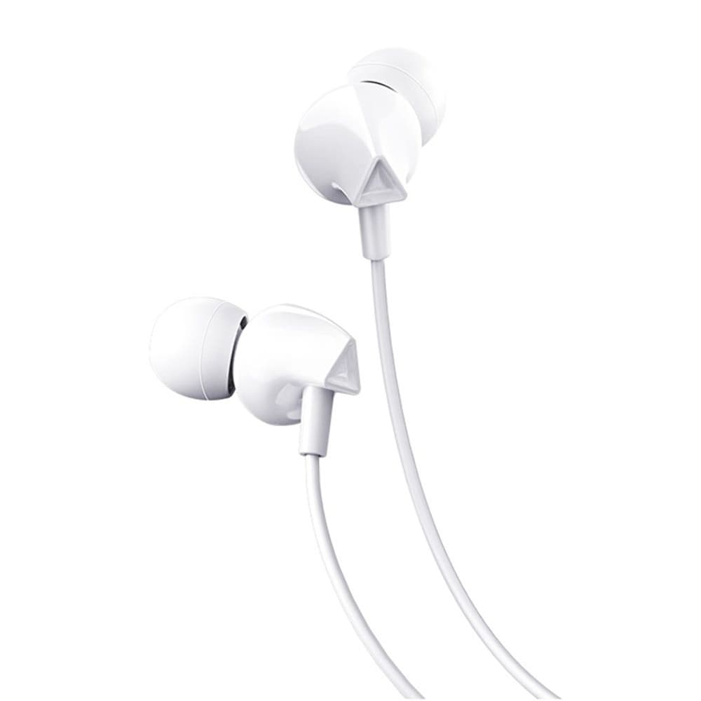 Наушники Hoco M60, проводные, вакуумные, с микрофоном, Jack 3.5, белые