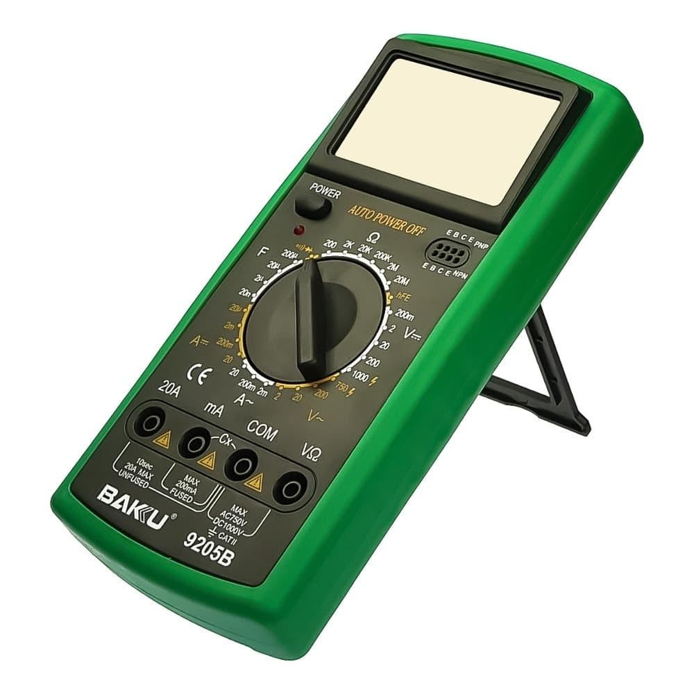 Мультиметр цифровой Baku BK-9205B, с функцией автоотключения (ток до 20А)
