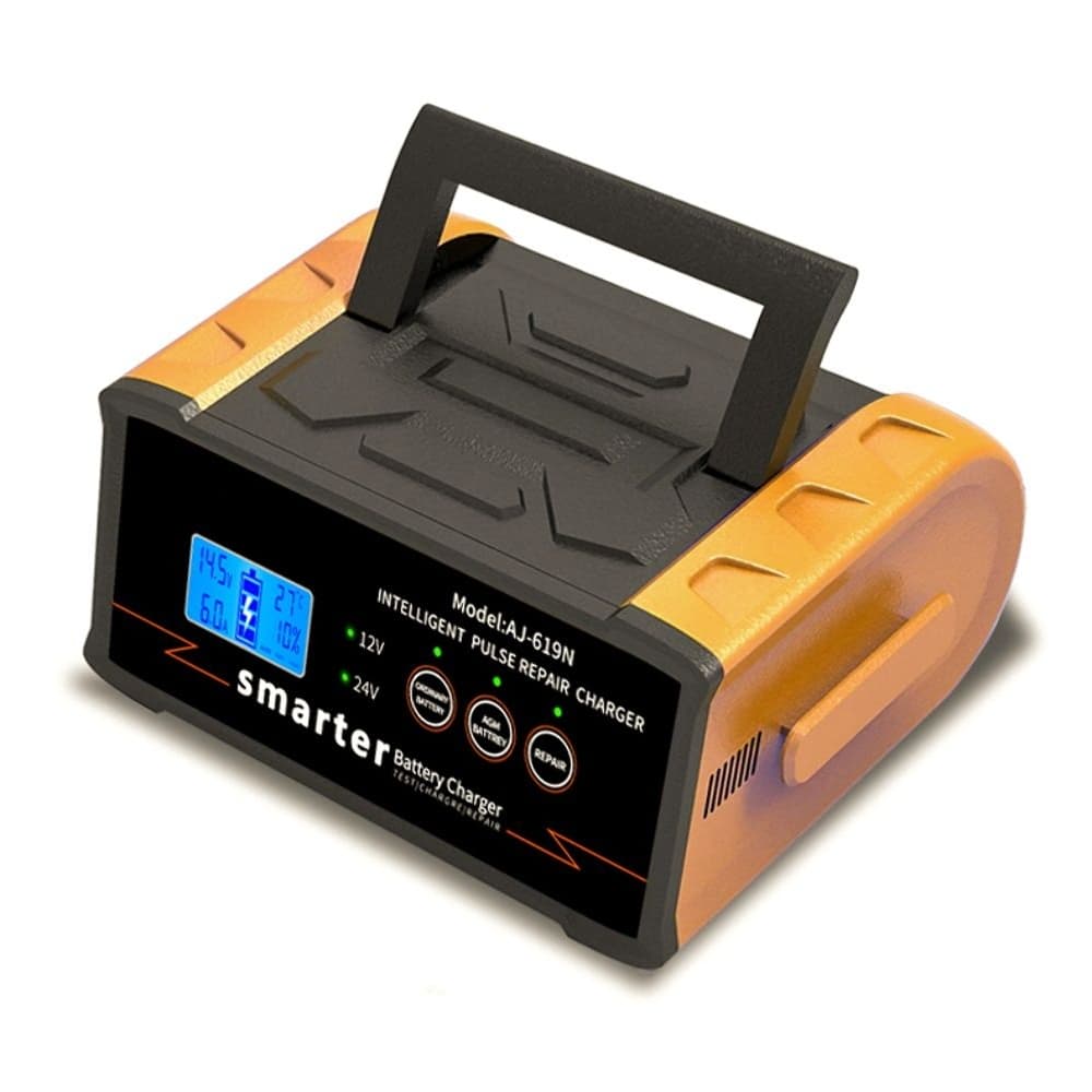 Умное зарядное устройство AJ-619N, 12V, 24V, 25A, 300W, для гелевых, кислотных, AGM аккумуляторов