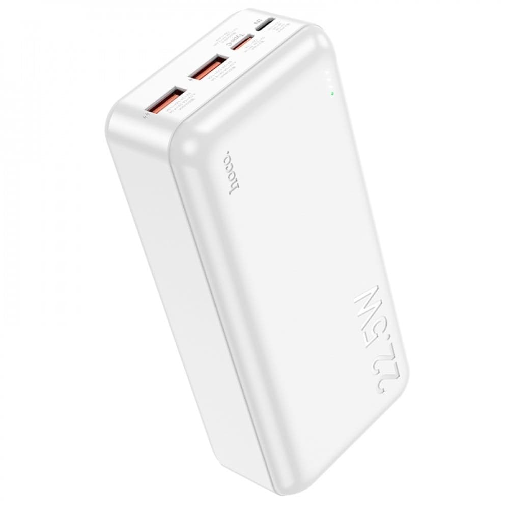 Power bank Hoco J101B Astute, 30000 mAh, 22.5 Вт, Power Delivery (20 Вт), Quick Charge 3.0, білий