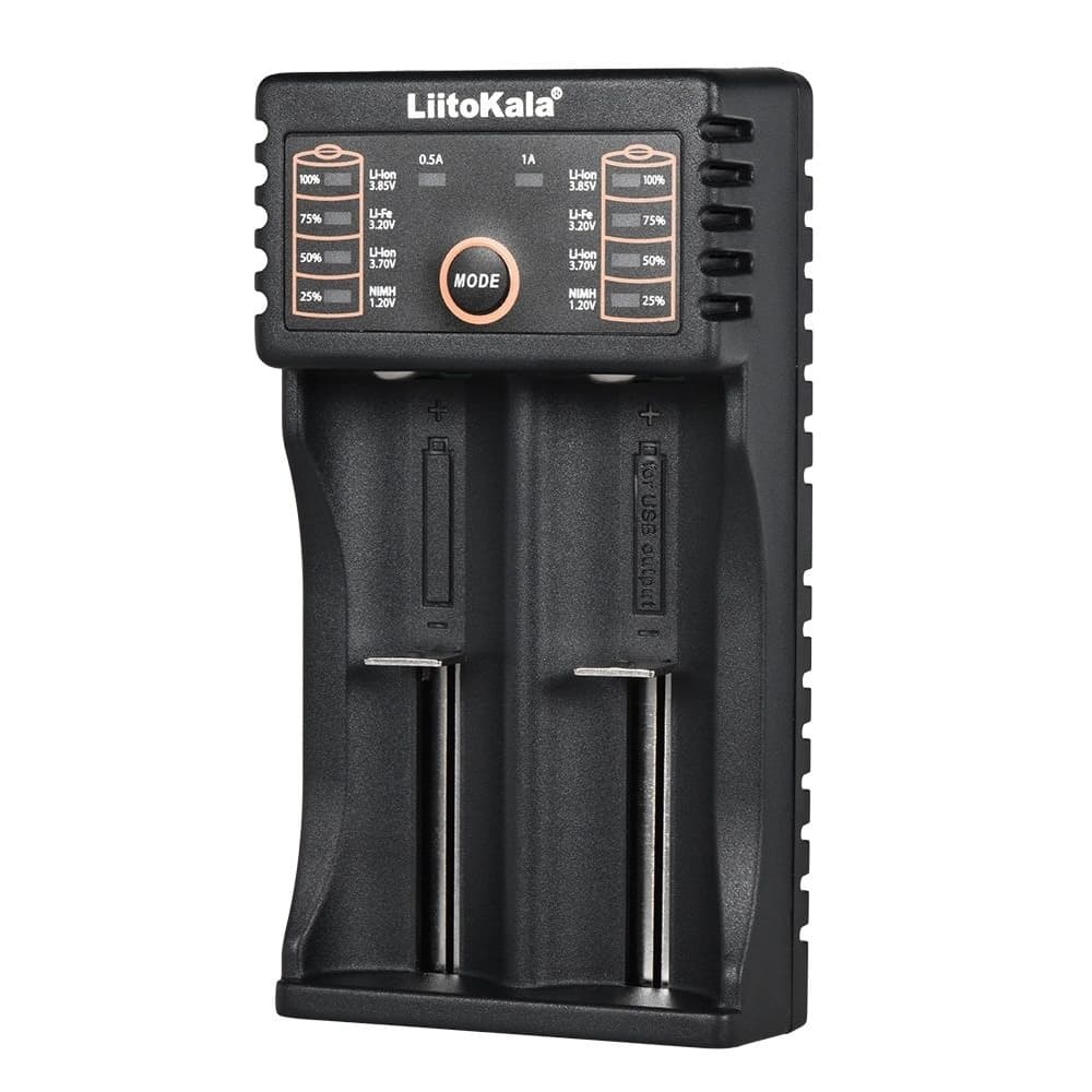 Зарядное устройство LiitoKala Lii-202, для аккумуляторов 18650, АА, ААА и других, универсальное, 2 слота