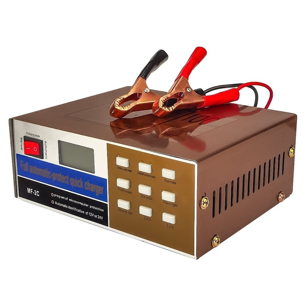 Умное зарядное устройство MF-2C, 12V, 24V, 15А, 200W, для гелевых, кислотных, AGM аккумуляторов
