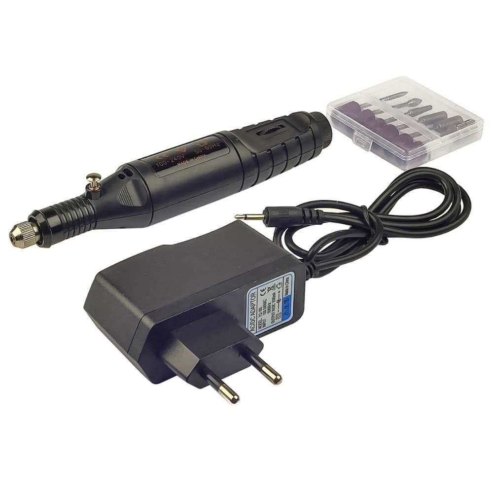 Бормашина Kaisi Mini polisher (набор насадок для шлифовки, регулировка крутящего момента 3000-20000 об/мин, 220V)