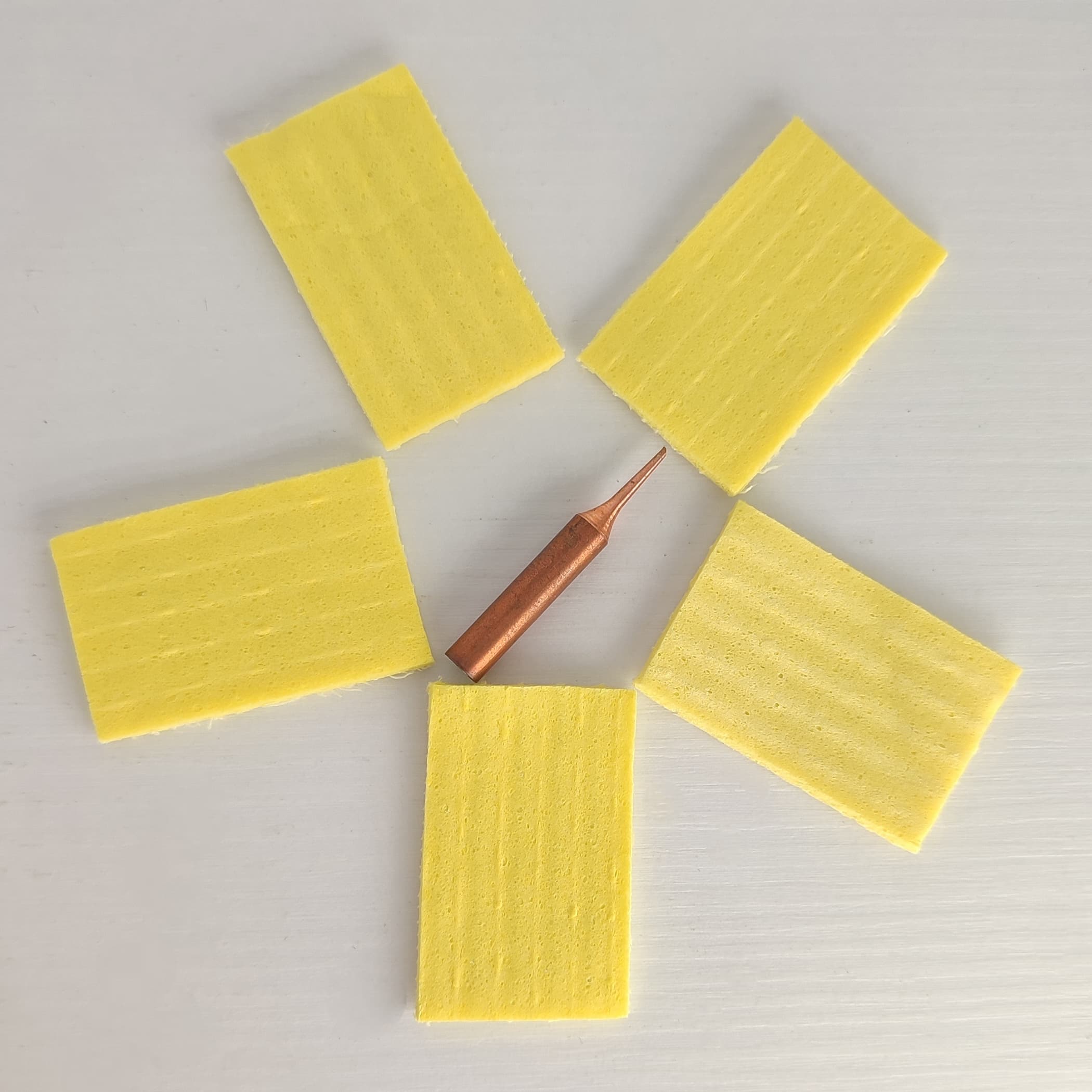 Губка для вологого чищення паяльника, змочується флюсом, 5 шт.