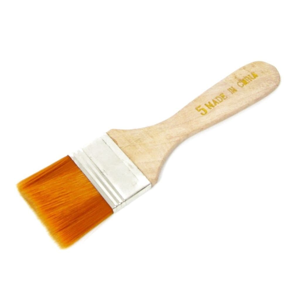 Кисточка антистатическая Kaisi 5, деревянная ручка 12 см, щетина 3.5 х 2.5 см