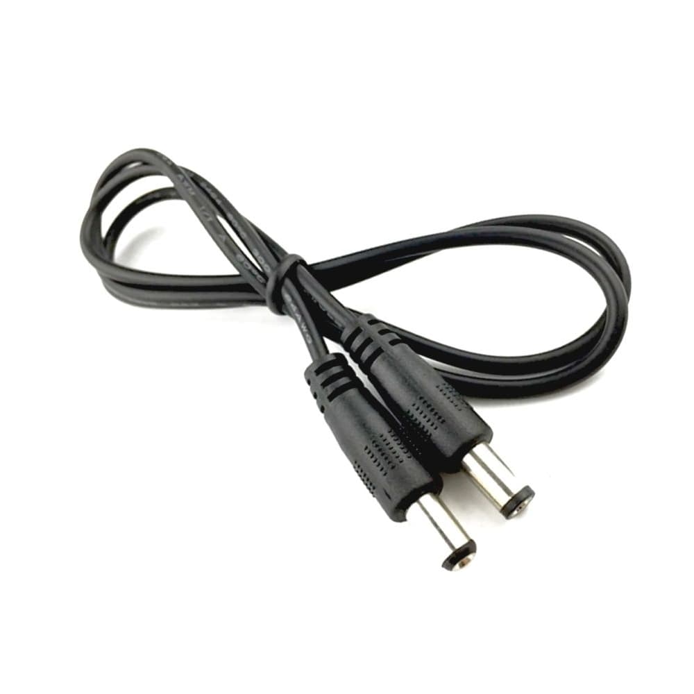 Кабель питания роутера DC 5.5x2.1 на DC 5.5x2.1 0.5m, чорний