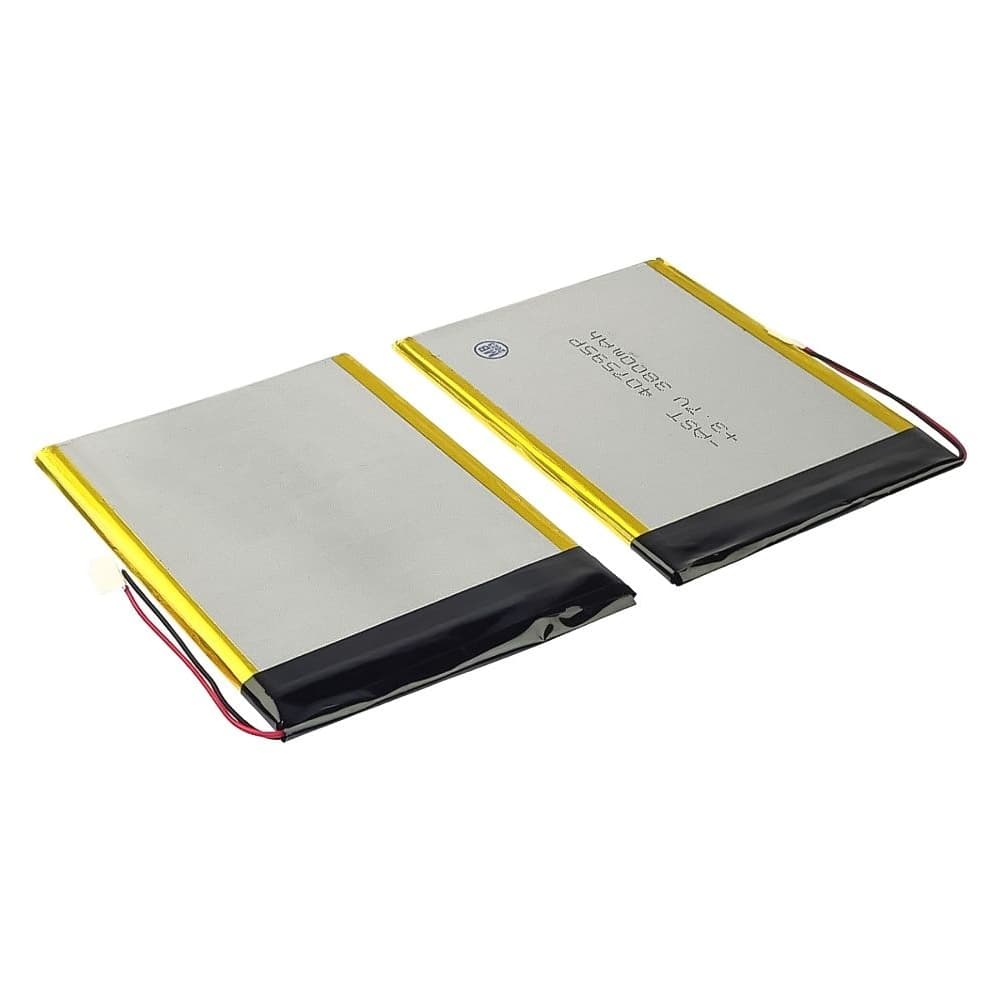 Акумулятор 357595P, універсальний, з контролером, 3.5 х 75 х 95 мм, 2500 mAh, для планшета | АКБ, батарея, аккумулятор