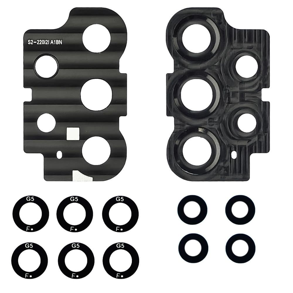 Стекло камеры Samsung SM-A336 Galaxy A33, комплект 5 шт., с черной рамкой, Original (PRC)