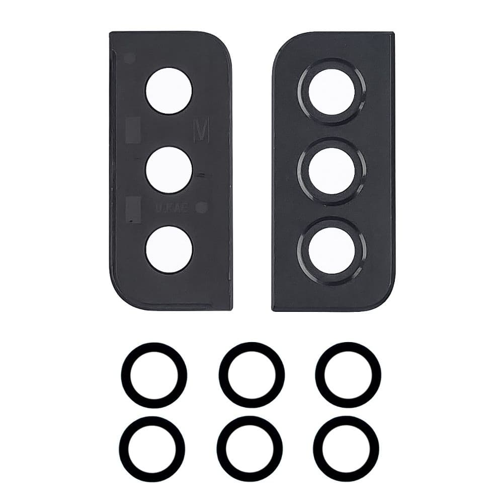 Стекло камеры Samsung SM-G996 Galaxy S21 Plus, комплект 3 шт., с черной рамкой, Original (PRC)