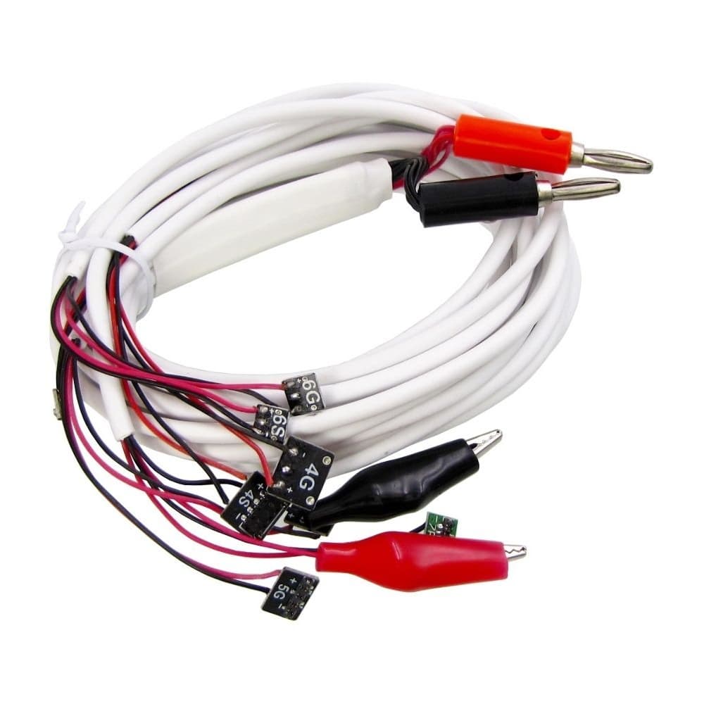 Кабели для блоков питания iPhone 5 - iPhone 13 Pro Max, с крокодилами и разъемами для подключения плат