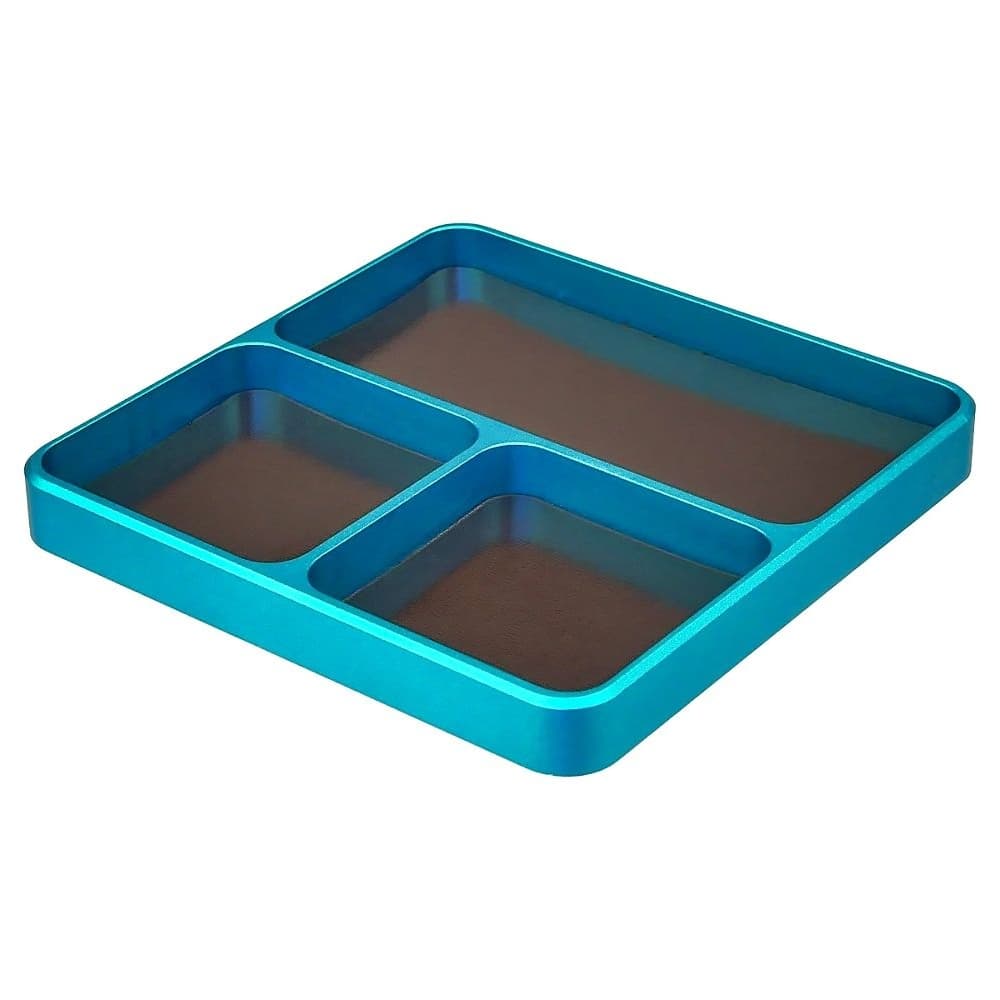 Металлический лоток с магнитным матом Aida A-03, 3-х секционный, для сбора винтов и запчастей при разборке портативной техники